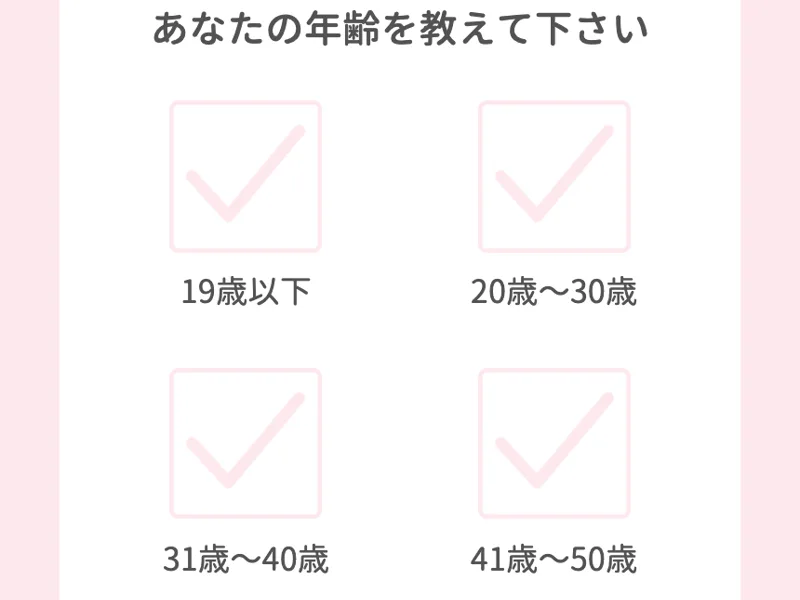 年齢や性別、目指したい収入、1日に可能な副業時間を選ぶ4問だけの副業診断フォームの画像