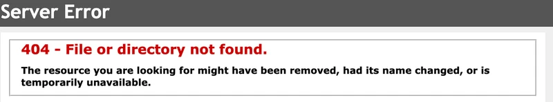 スマリタのサイトで特定商取引法のページを探すと『404 File or directory not found』と表示され、ページが存在しないことがわかる