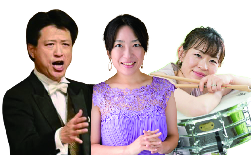 出演者の加藤功さん、芝原紗映子さん、遠藤真弓さん（左から）
